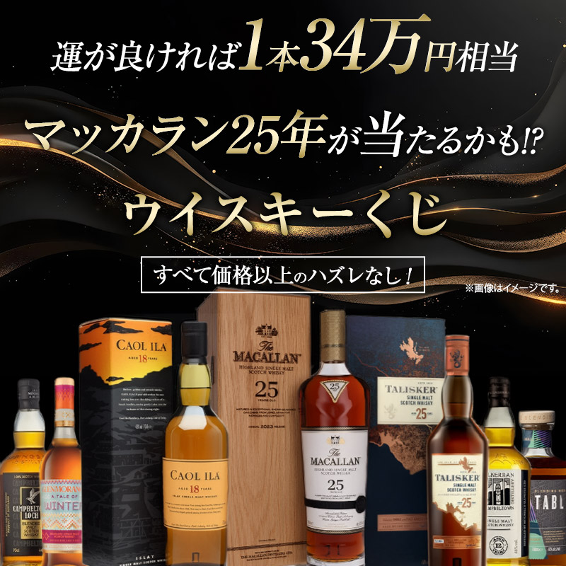 高級ウイスキーが当たる!?ウイスキーくじ