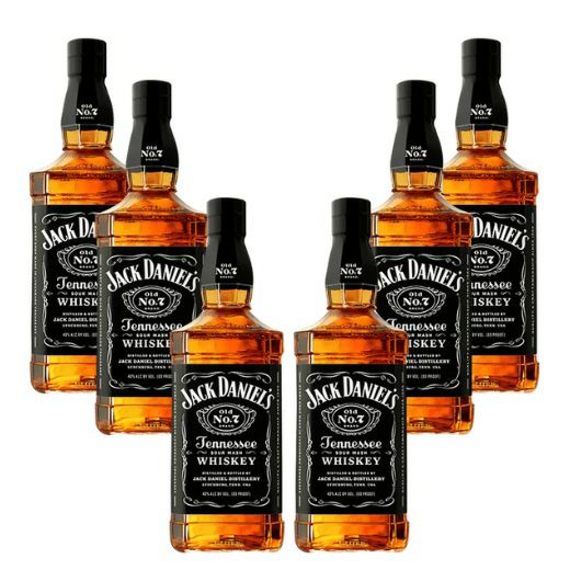 ⑥ジャックダニエル【６本】 Jack Daniel's ジャックダニエル ブラック 1750ml×6本